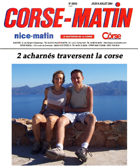 Corse-Matin : 2 acharns traversent la Corse
